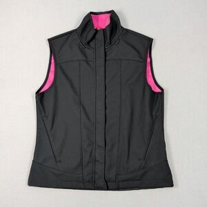 Columbia Convert Sportswear Womens Black Pink Softshell Vest‎ Large